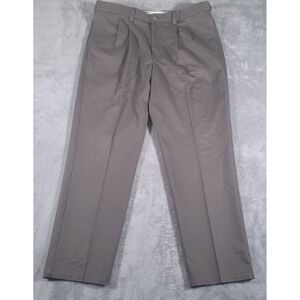 Oak Hill Pants Mens 42x32 Chino Double Pleated Khaki‎ 100% Cotton Straight